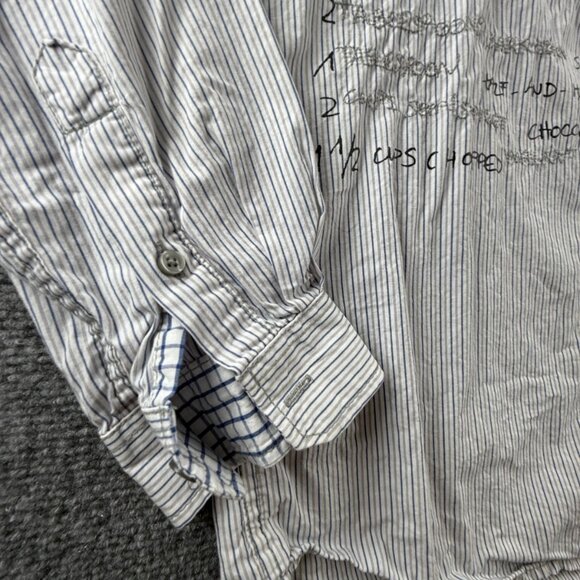 Desigual Graphic Print Button Up Shirt Men Cotton Large Passaparola Happy Text - Picture 9 of 16